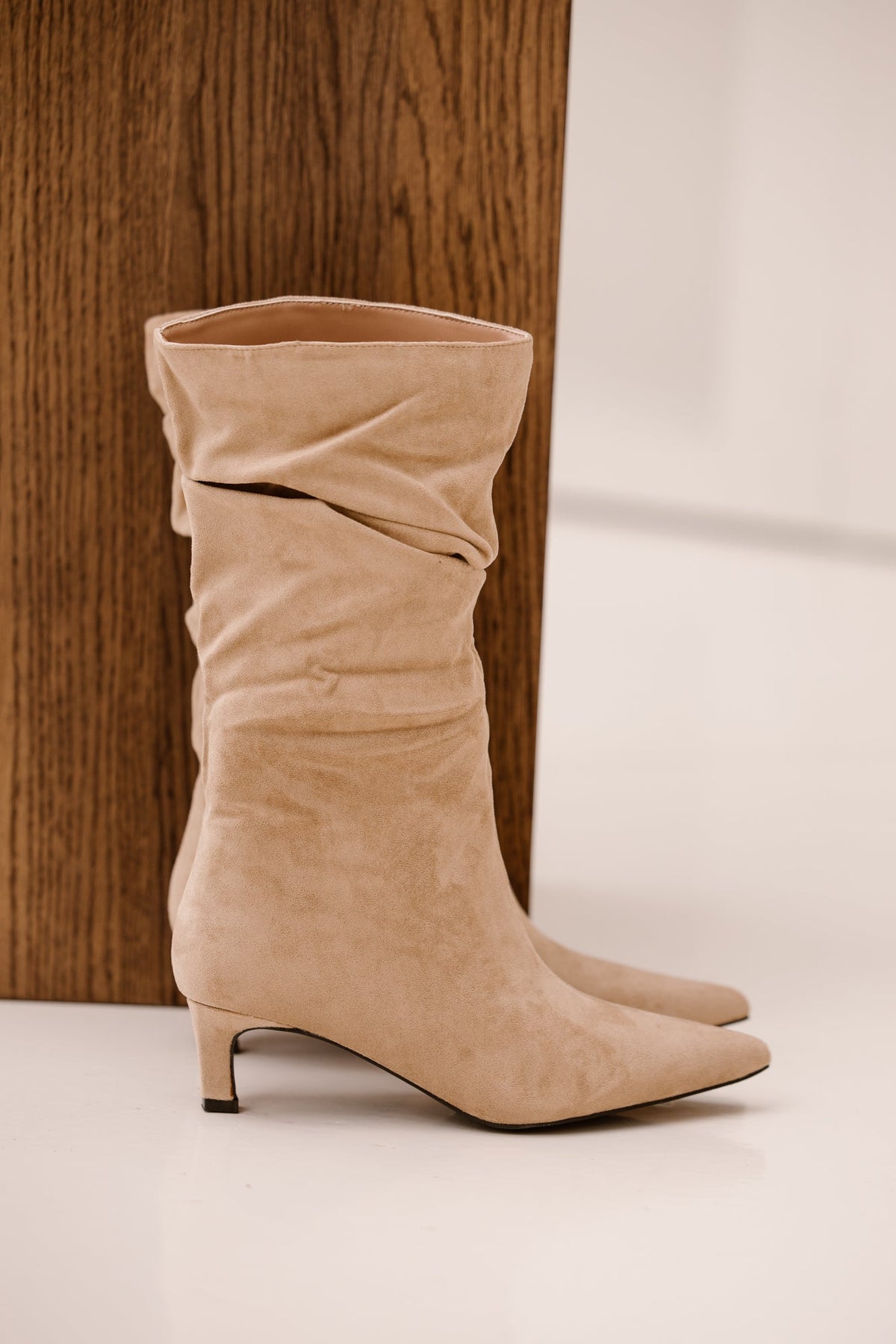 Parga heel suede beige - Bij Keesje - Bij Keesje