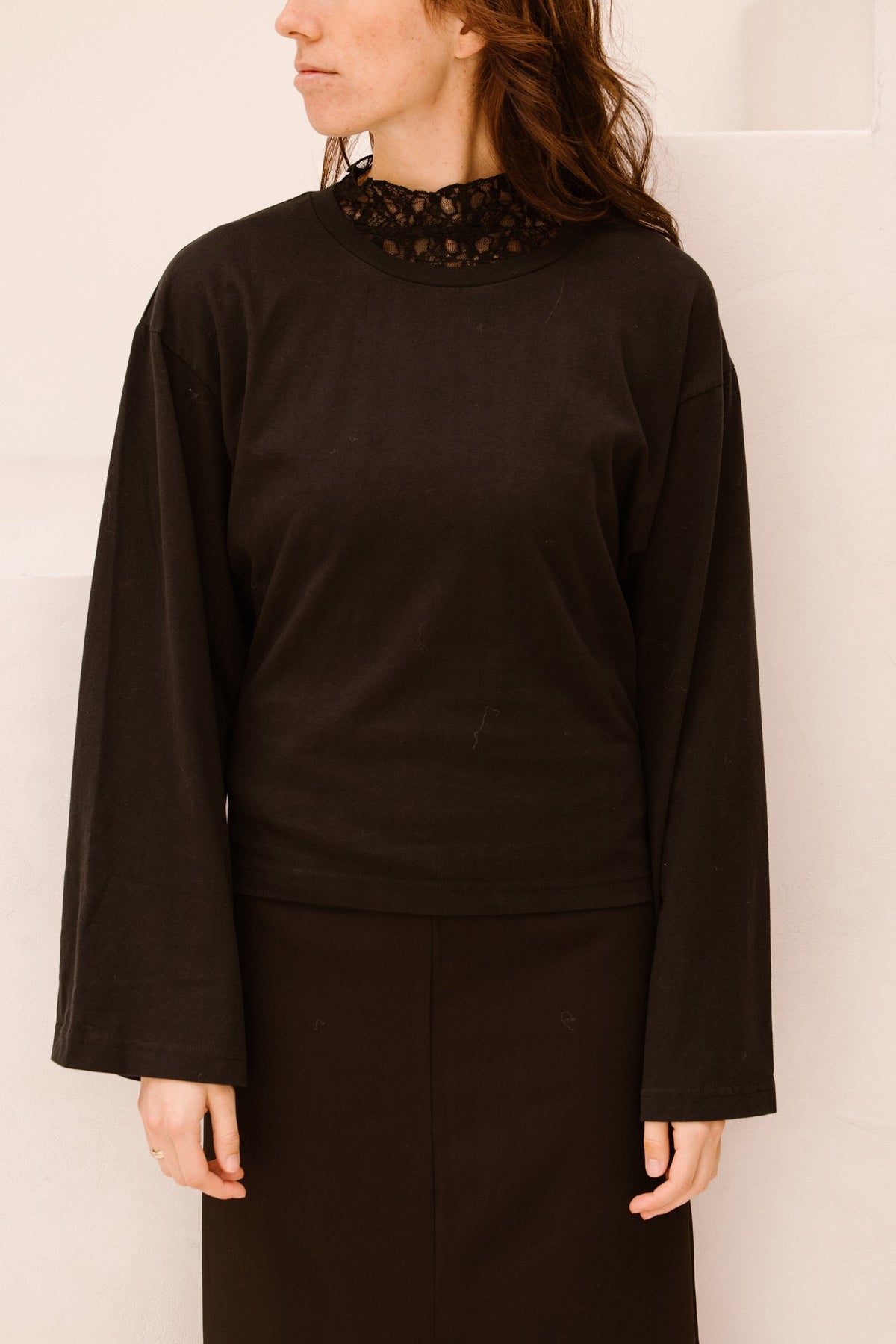 Paska boxy long tee long sleeve black - Bij Keesje - Neo Noir