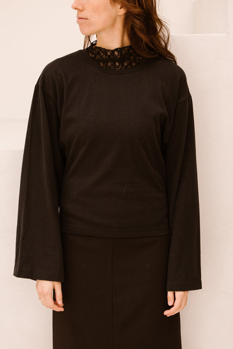 Paska boxy long tee long sleeve black - Bij Keesje - Neo Noir