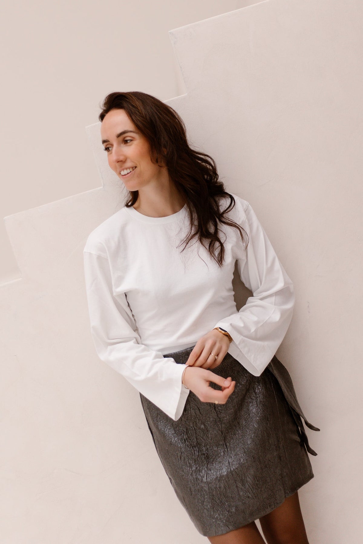 Paska boxy long tee white - Bij Keesje - Neo Noir