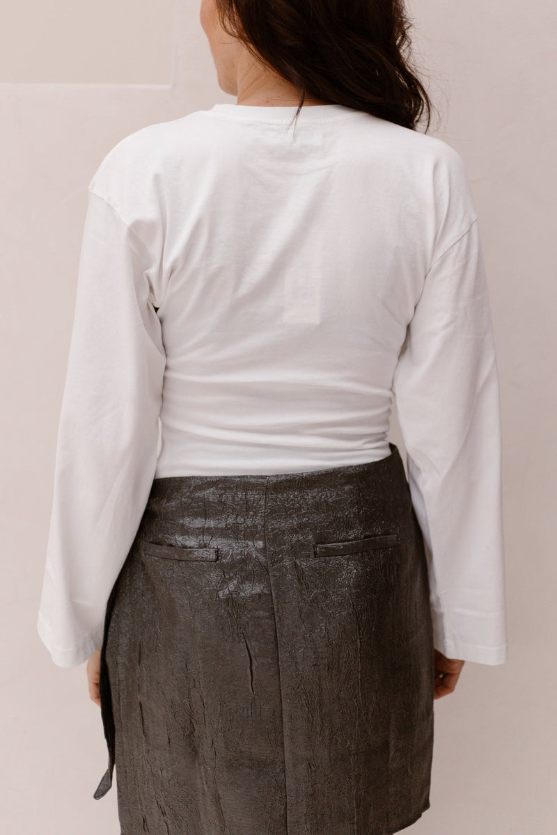 Paska boxy long tee white - Bij Keesje - Neo Noir