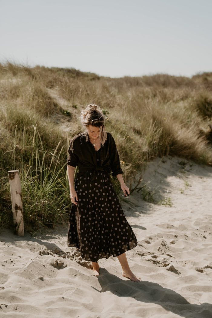 Paula dots dress chocolate - Bij Keesje - Bij Keesje - Jurk