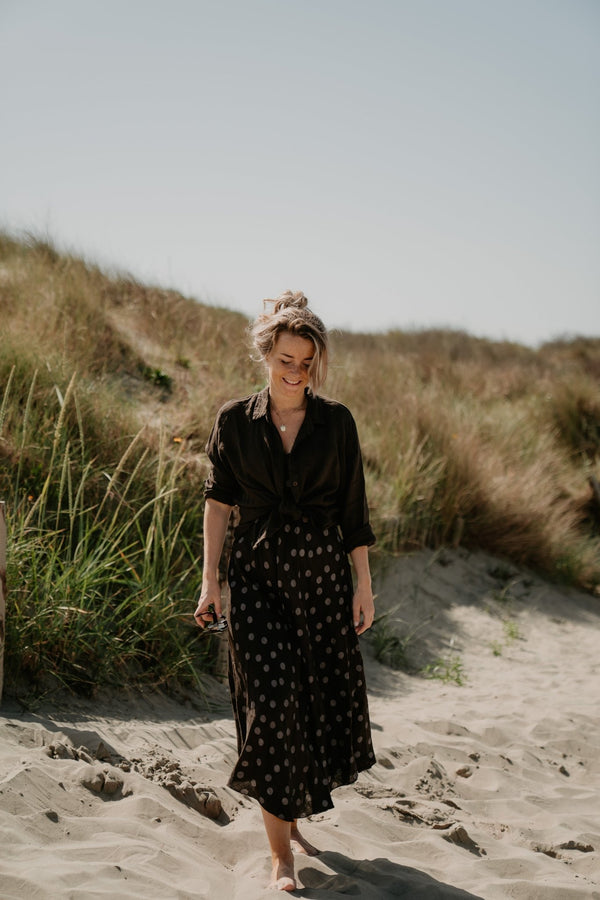 Paula dots dress chocolate - Bij Keesje - Bij Keesje - Jurk