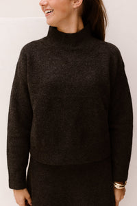 Paulina knit blouse antracit - Bij Keesje - Neo Noir - Trui
