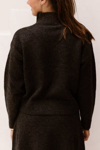 Paulina knit blouse antracit - Bij Keesje - Neo Noir - Trui