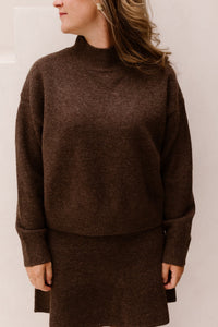 Paulina knit blouse brown melange - Bij Keesje - Neo Noir - Trui