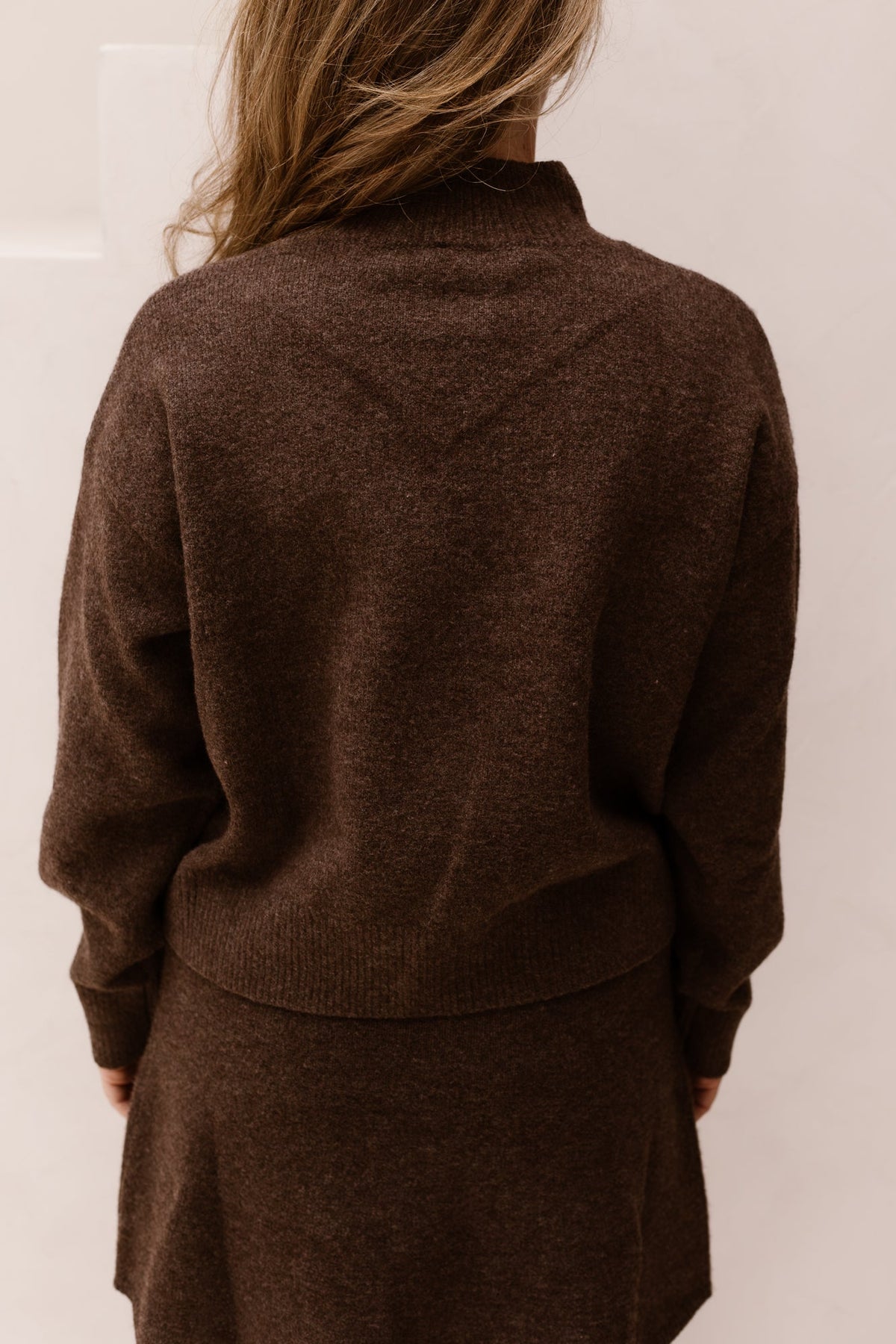 Paulina knit blouse brown melange - Bij Keesje - Neo Noir - Trui
