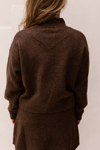 Paulina knit blouse brown melange - Bij Keesje - Neo Noir - Trui