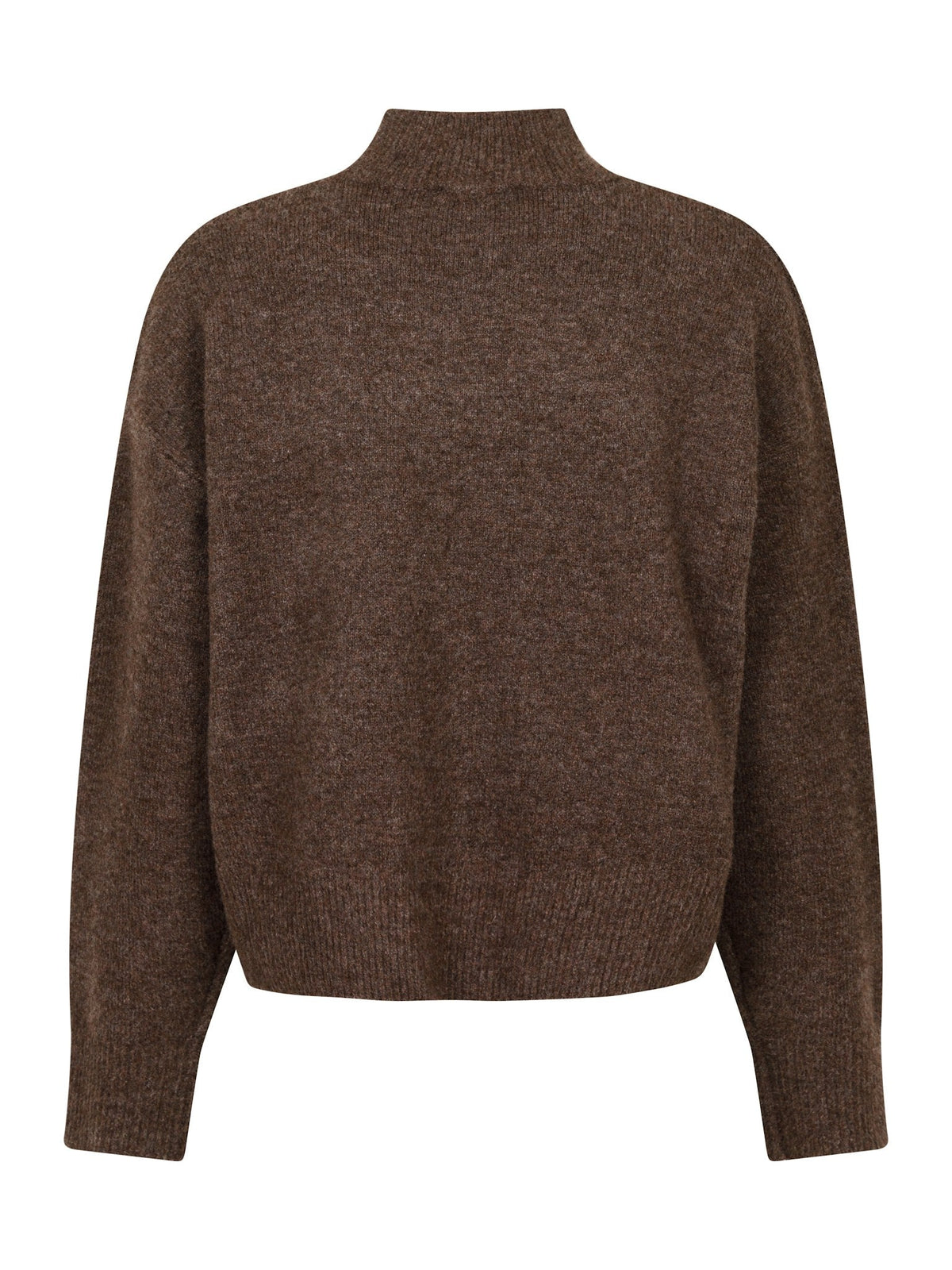 Paulina knit blouse brown melange - Bij Keesje - Neo Noir