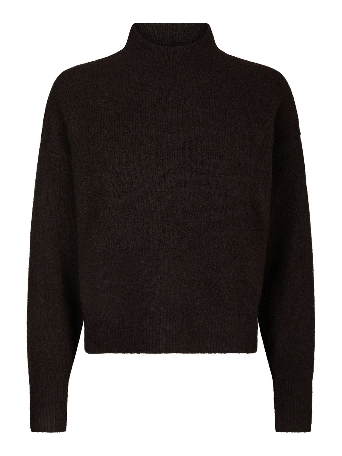 Paulina knit blouse dark brown - Bij Keesje - Neo Noir