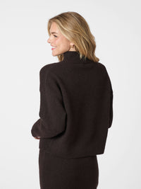 Paulina knit blouse dark brown - Bij Keesje - Neo Noir