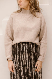 Paulina knit blouse sand melange - Bij Keesje - Neo Noir
