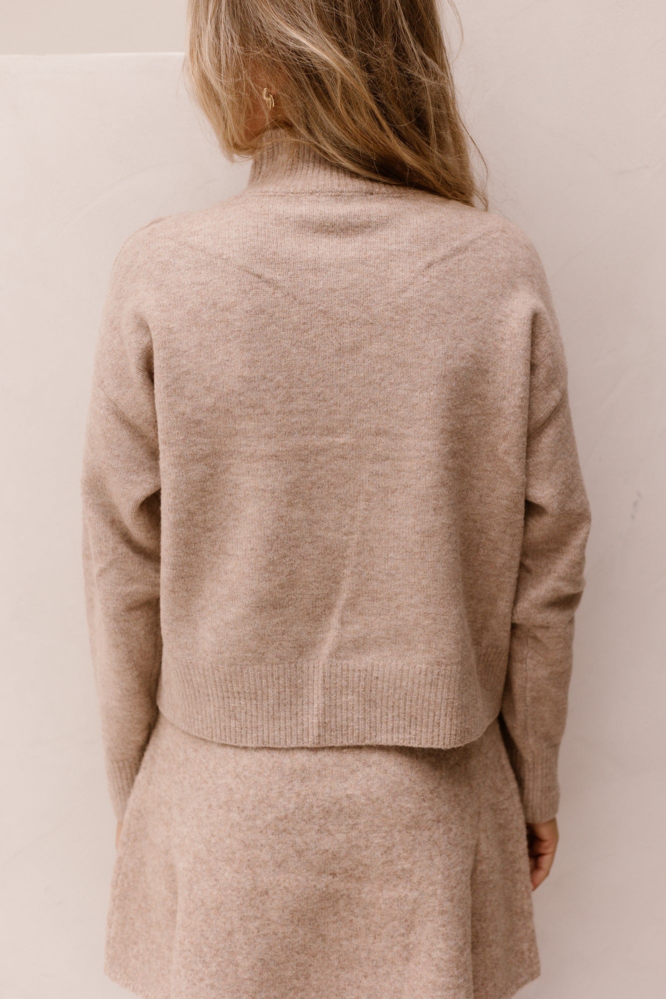 Paulina knit blouse sand melange - Bij Keesje - Neo Noir - Trui
