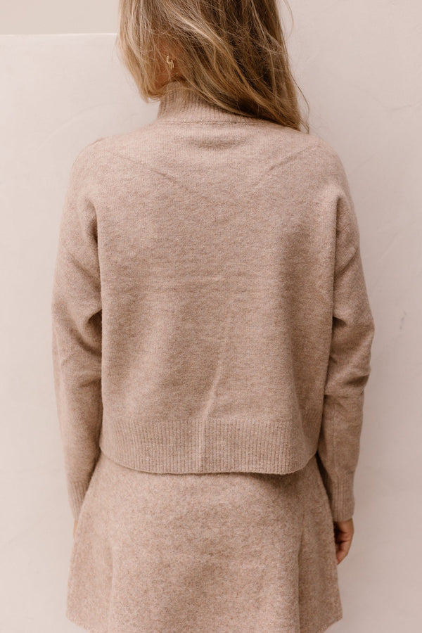 Paulina knit blouse sand melange - Bij Keesje - Neo Noir - Trui