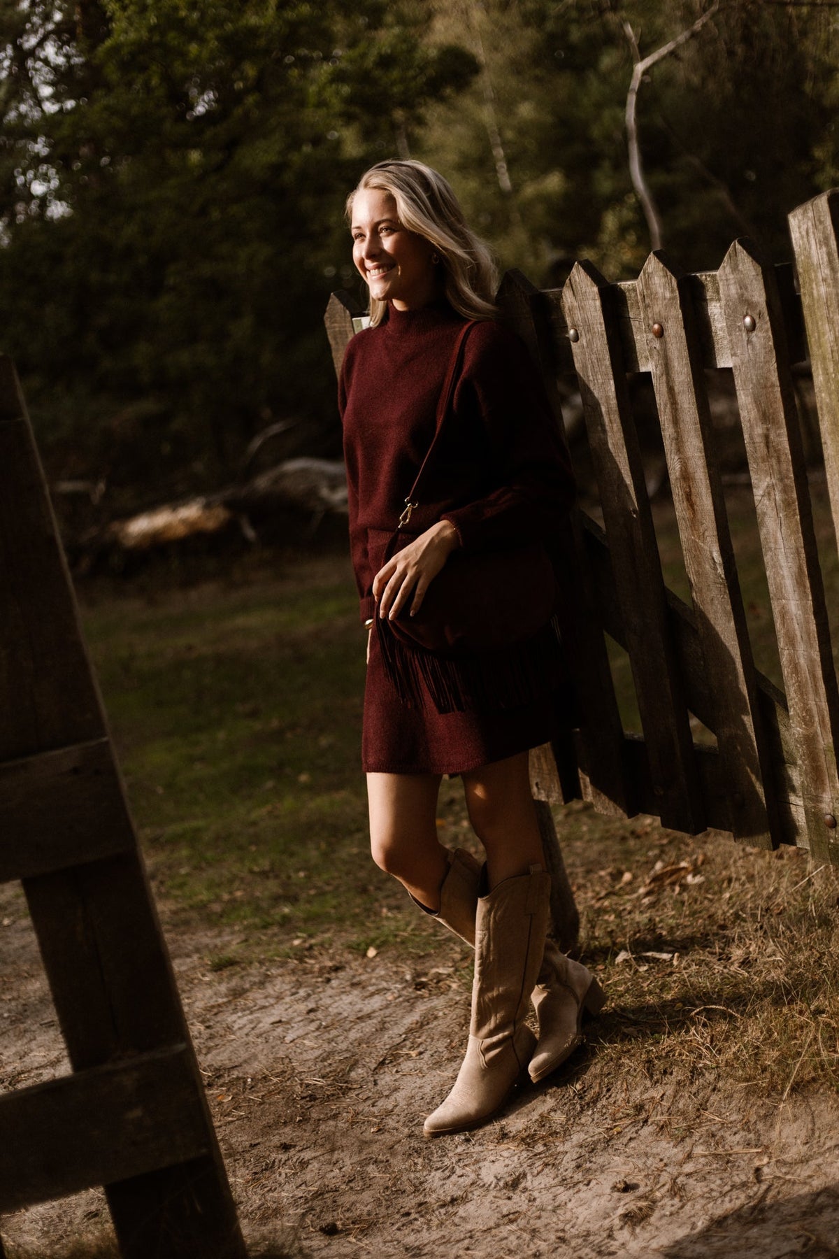 Paulina knit blouse wine - Bij Keesje - Neo Noir - Trui