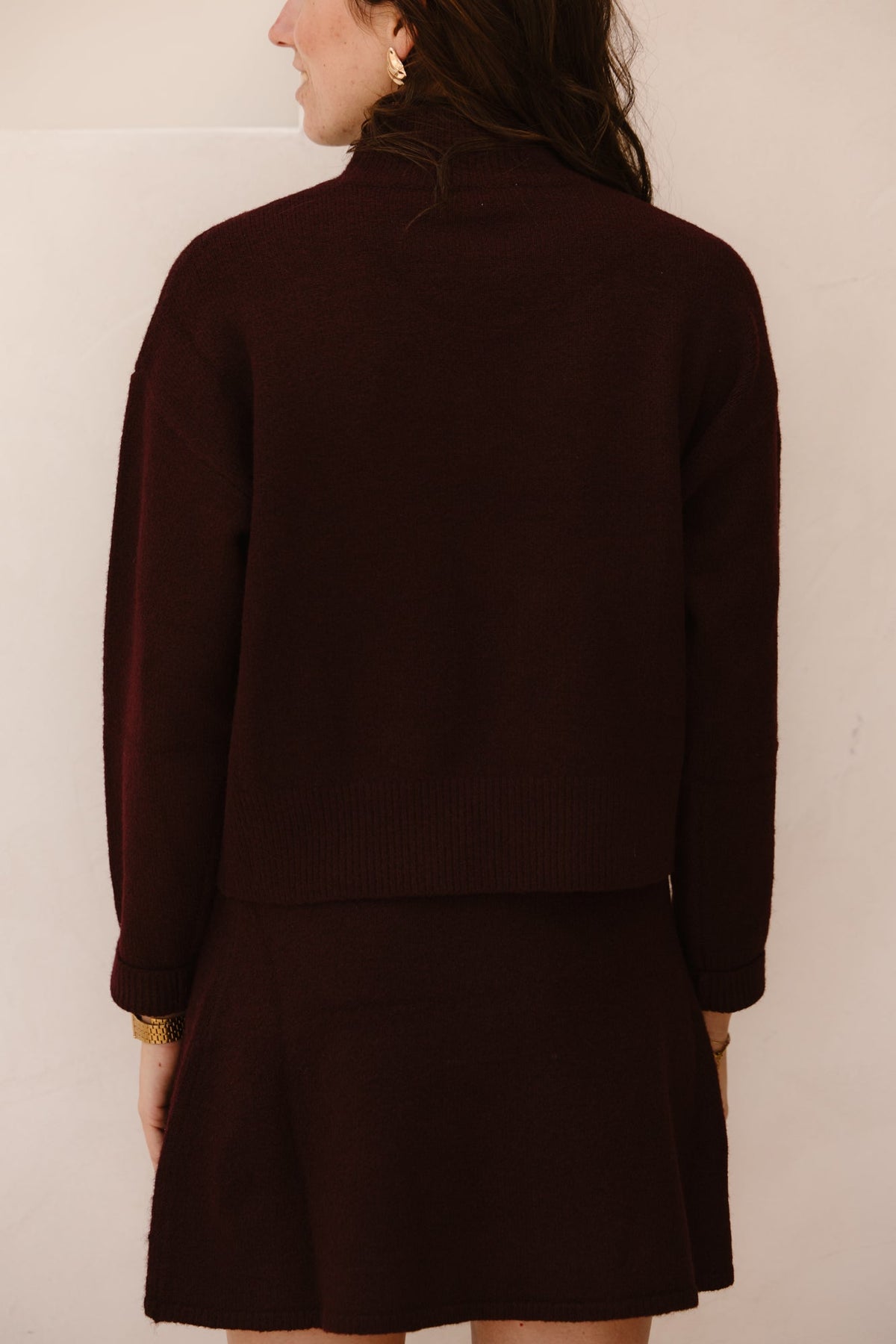 Paulina knit blouse wine - Bij Keesje - Neo Noir