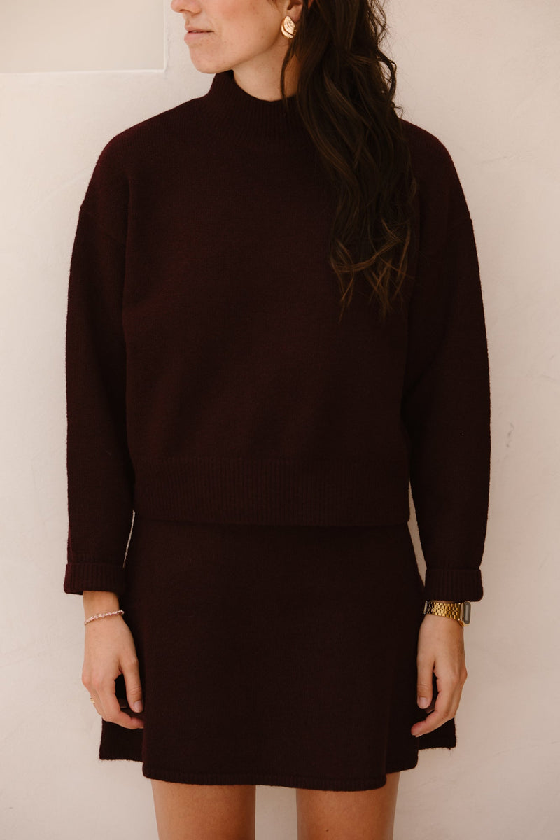 Paulina knit blouse wine - Bij Keesje - Neo Noir