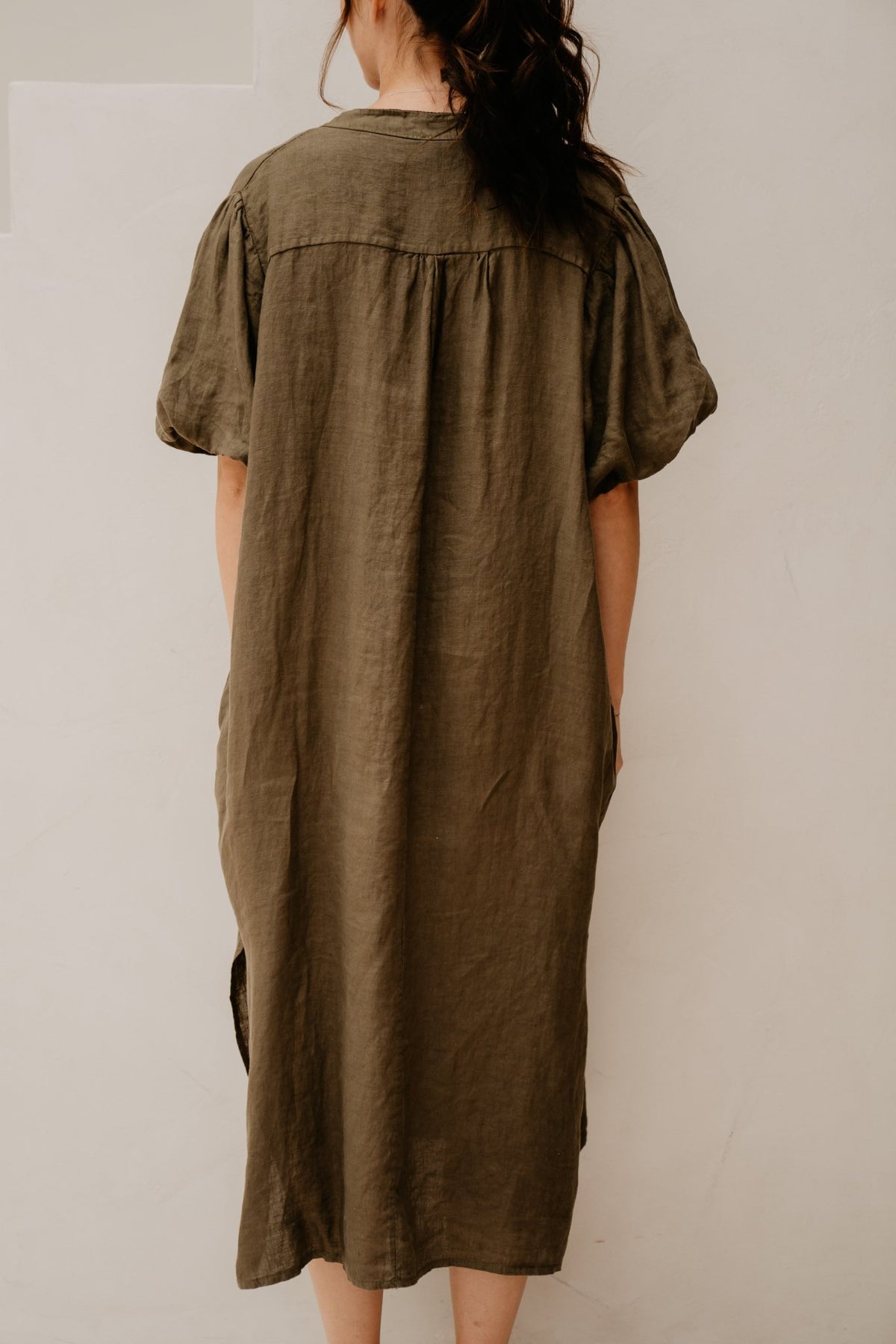 Pem linen dress khaki - Bij Keesje - Bij Keesje - Jurk