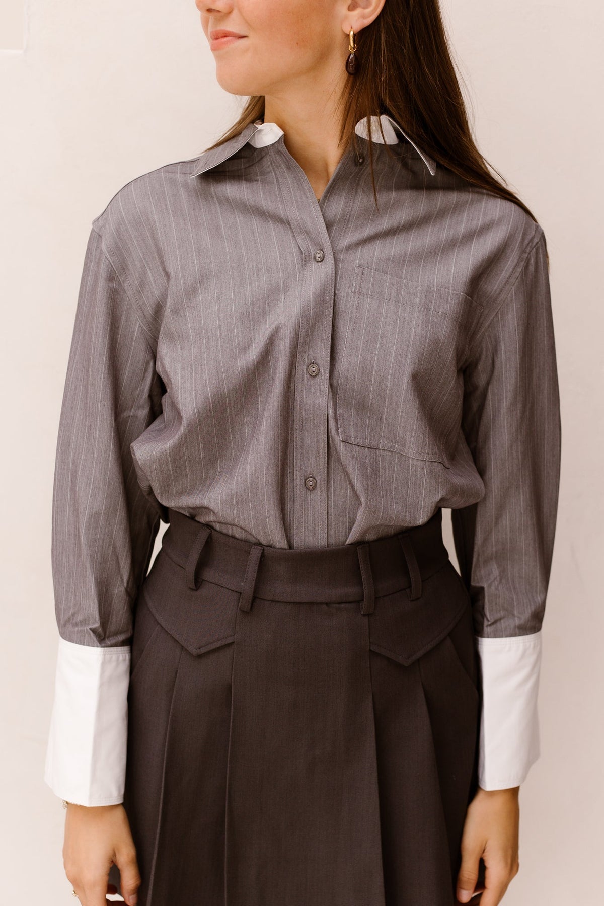 PennyCC Pin Shirt Mid Grey - Bij Keesje - Co'couture - Blouse