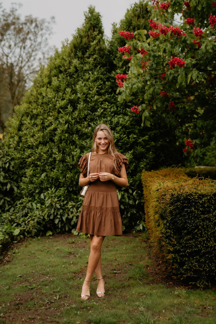 Petra jurkje bruin - Bij Keesje - Bij Keesje - Jurk
