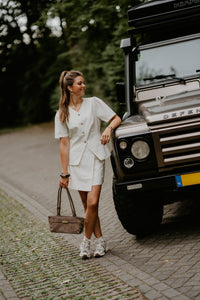 Petrani summer stripe skirt taupe stripe - Bij Keesje - Neo Noir - Rok