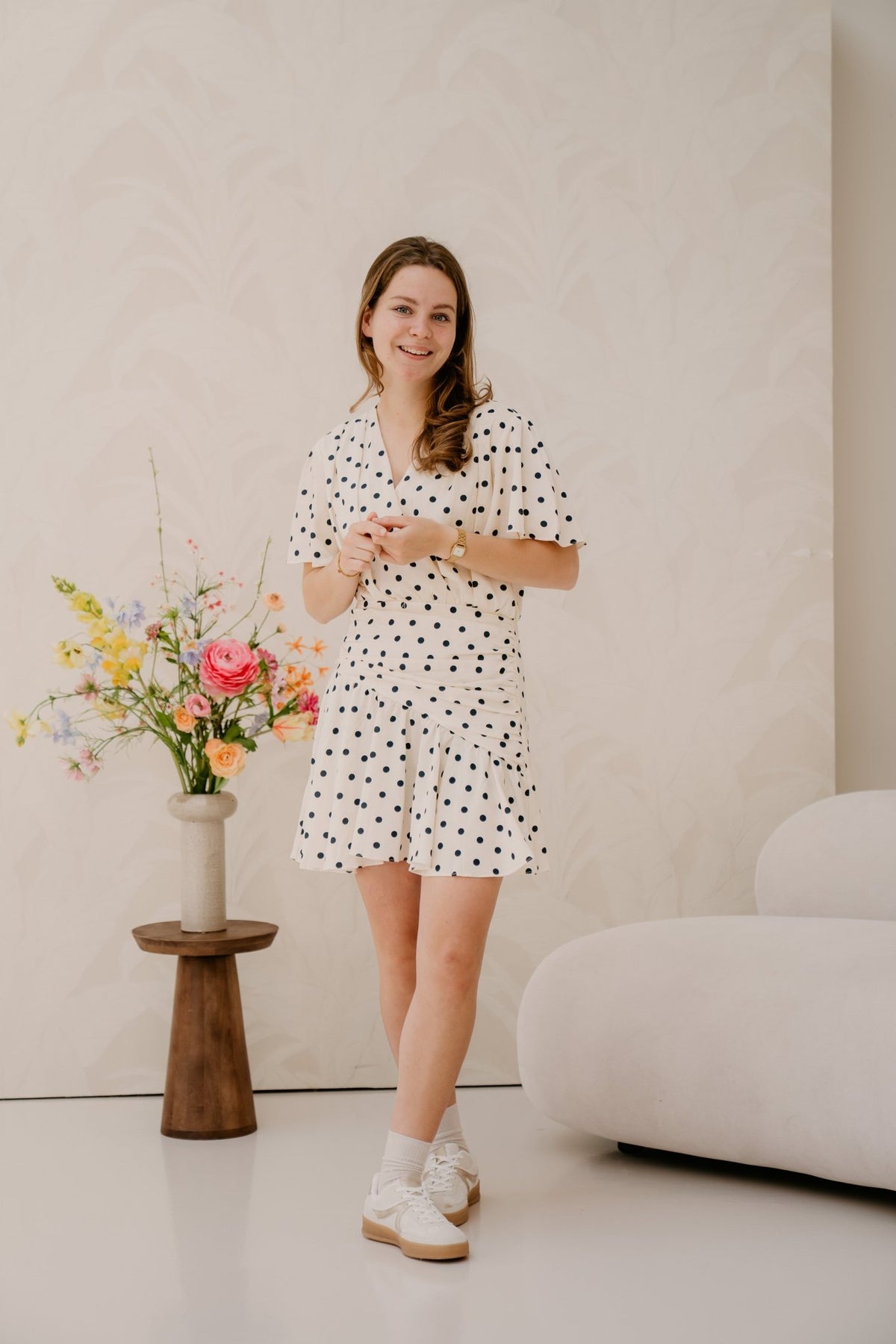 Phileine Dots Dress Navy - Bij Keesje - Bij Keesje - jurk