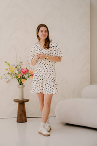 Phileine Dots Dress Navy - Bij Keesje - Bij Keesje - jurk