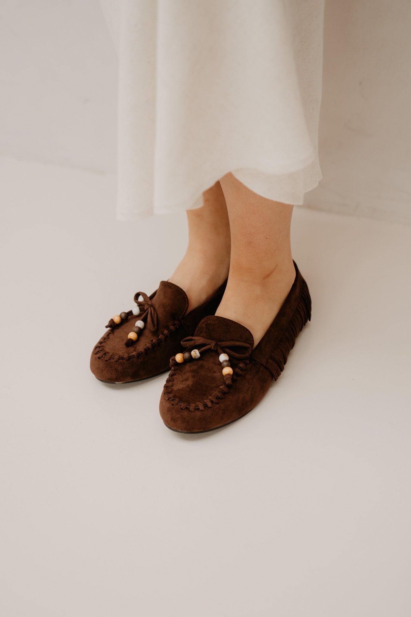 Philippa loafer franje chocolate - Bij Keesje - Bij Keesje - Schoenen