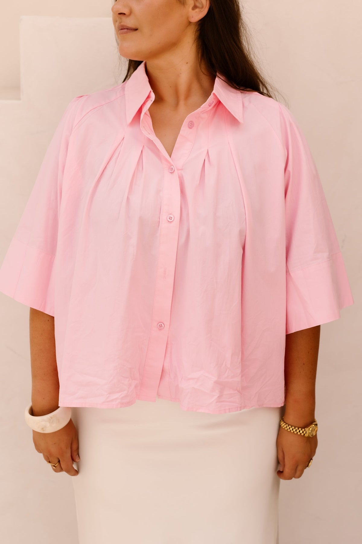Pink oversized blouse - Bij Keesje - Bij Keesje - Blouse