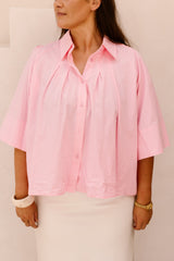 Pink oversized blouse