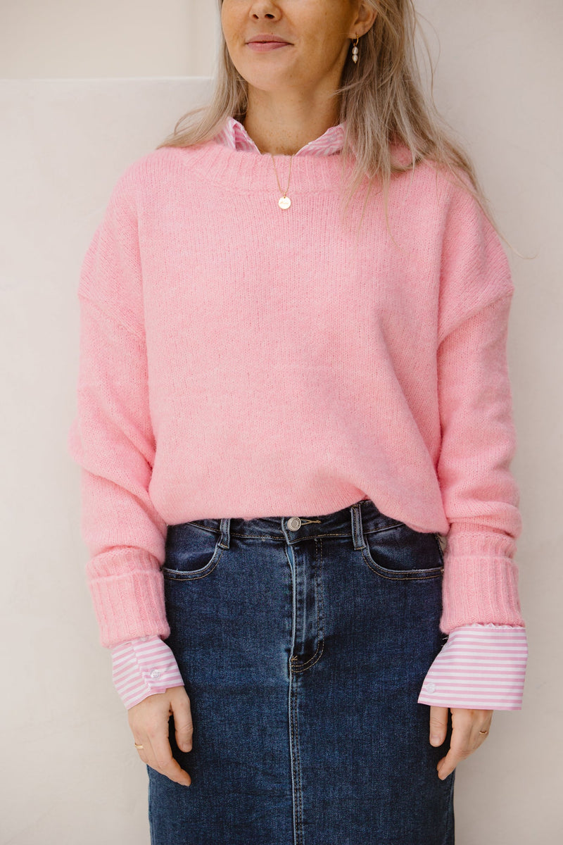 Pink sweater 89358 - Bij Keesje - Bij Keesje