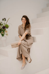 Pippa rok taupe - Bij Keesje - Bij Keesje - Rokken