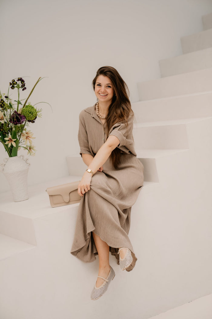 Pippa rok taupe - Bij Keesje - Bij Keesje - Rokken