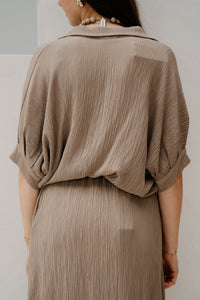 Pippa top taupe - Bij Keesje - Bij Keesje - Rokken