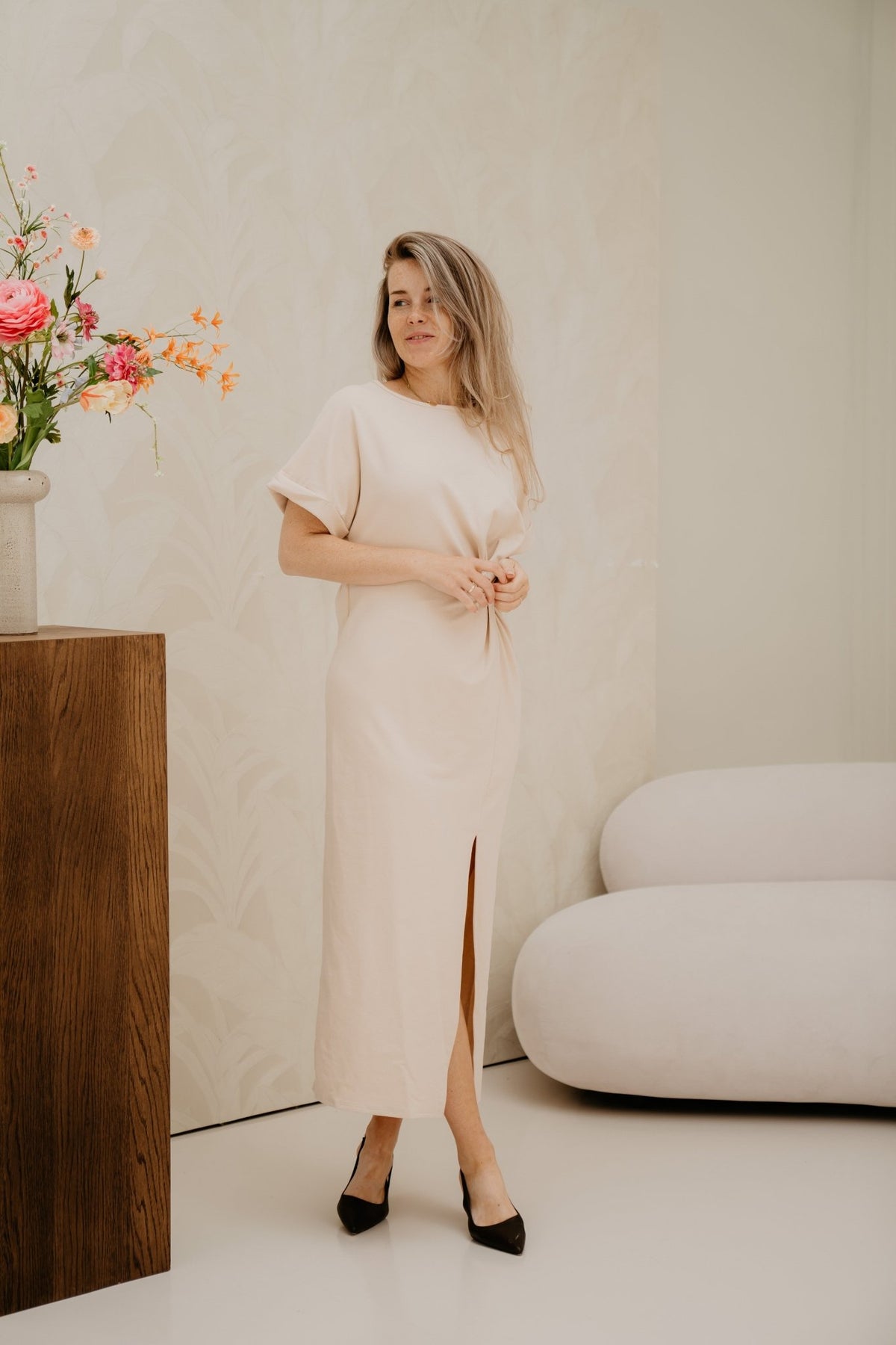 Pleun dress beige - Bij Keesje - Bij Keesje - Jurk