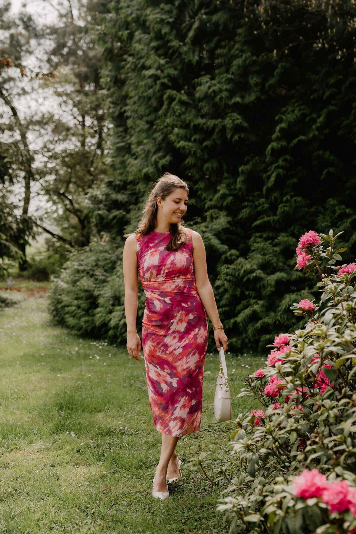 Pleun print mesh jurk multicolour - Bij Keesje - Bij Keesje - Jurk