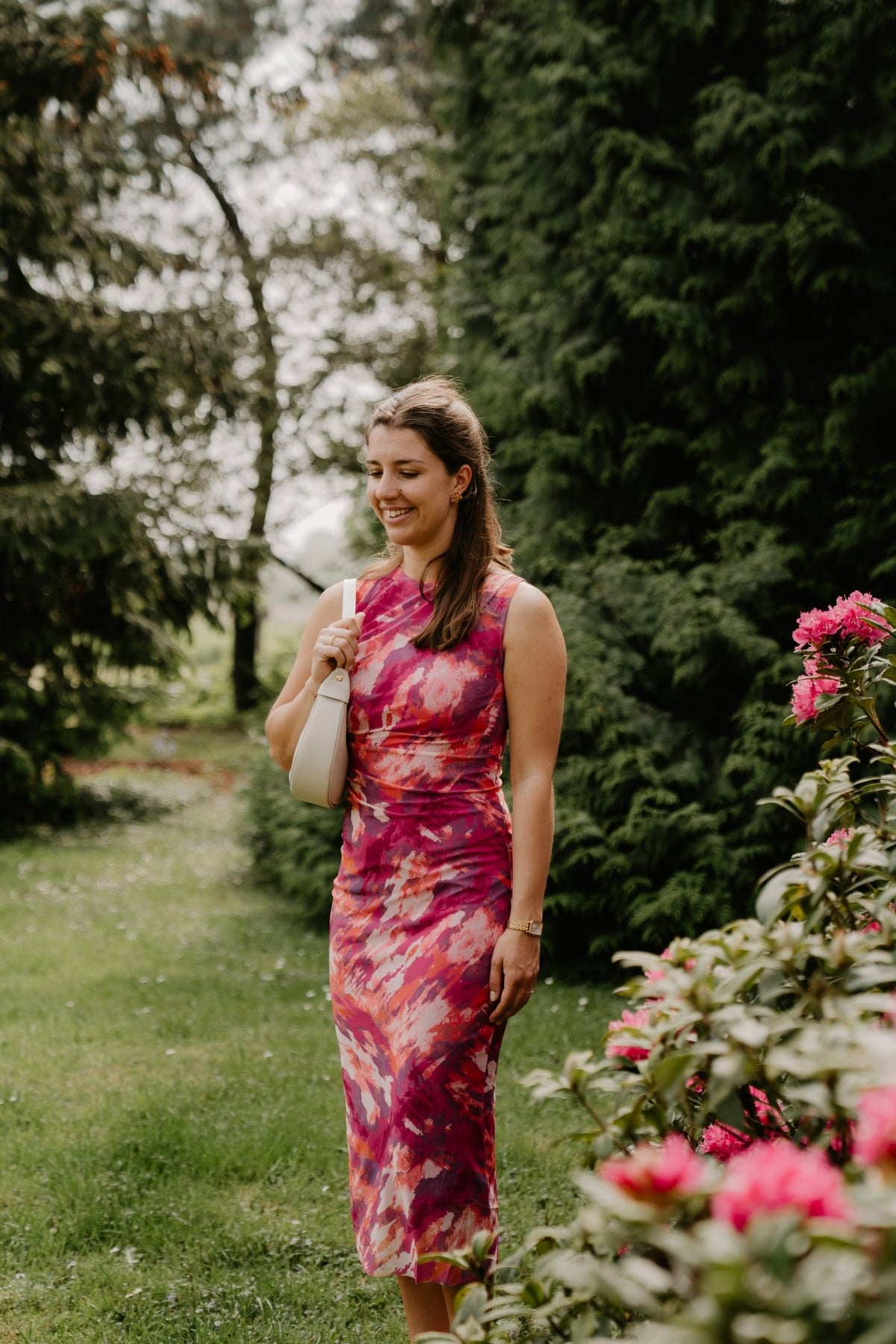 Pleun print mesh jurk multicolour - Bij Keesje - Bij Keesje - Jurk