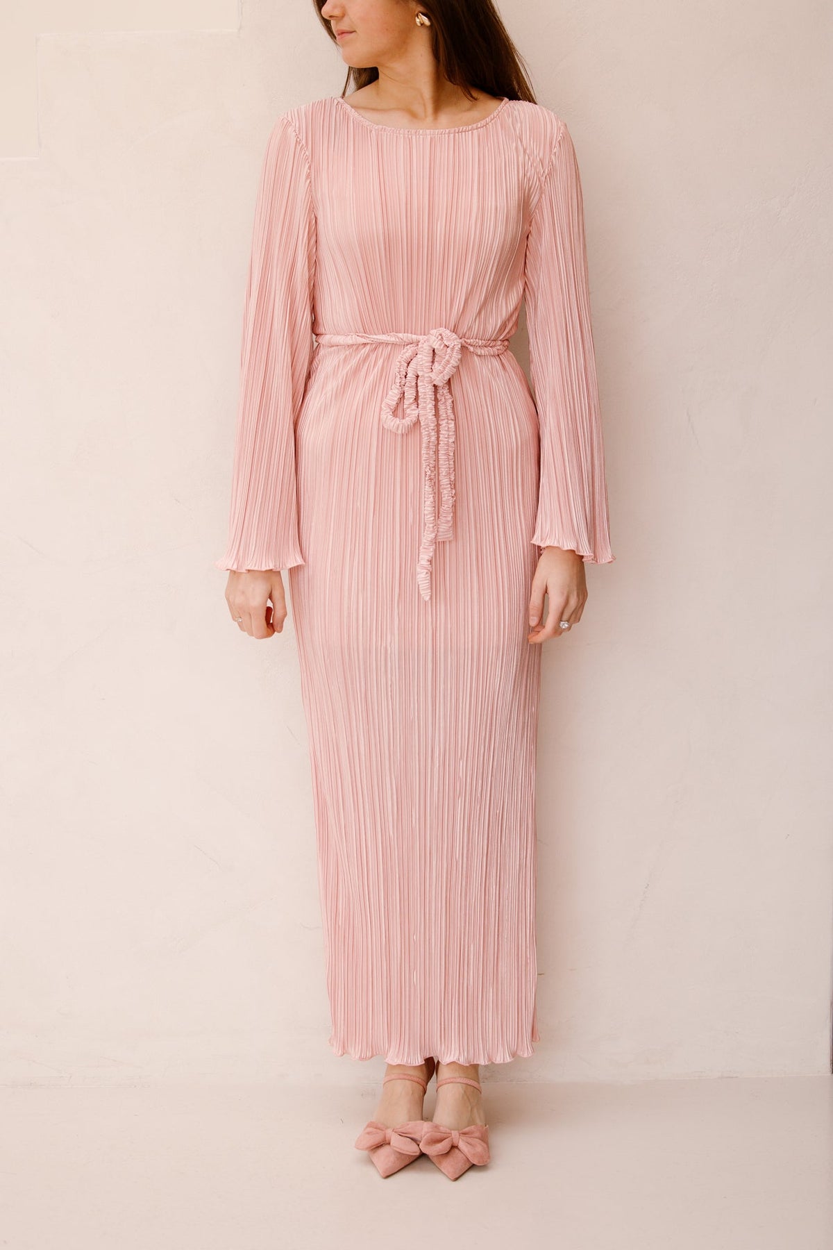 Plisse dress pink - Bij Keesje - Bij Keesje