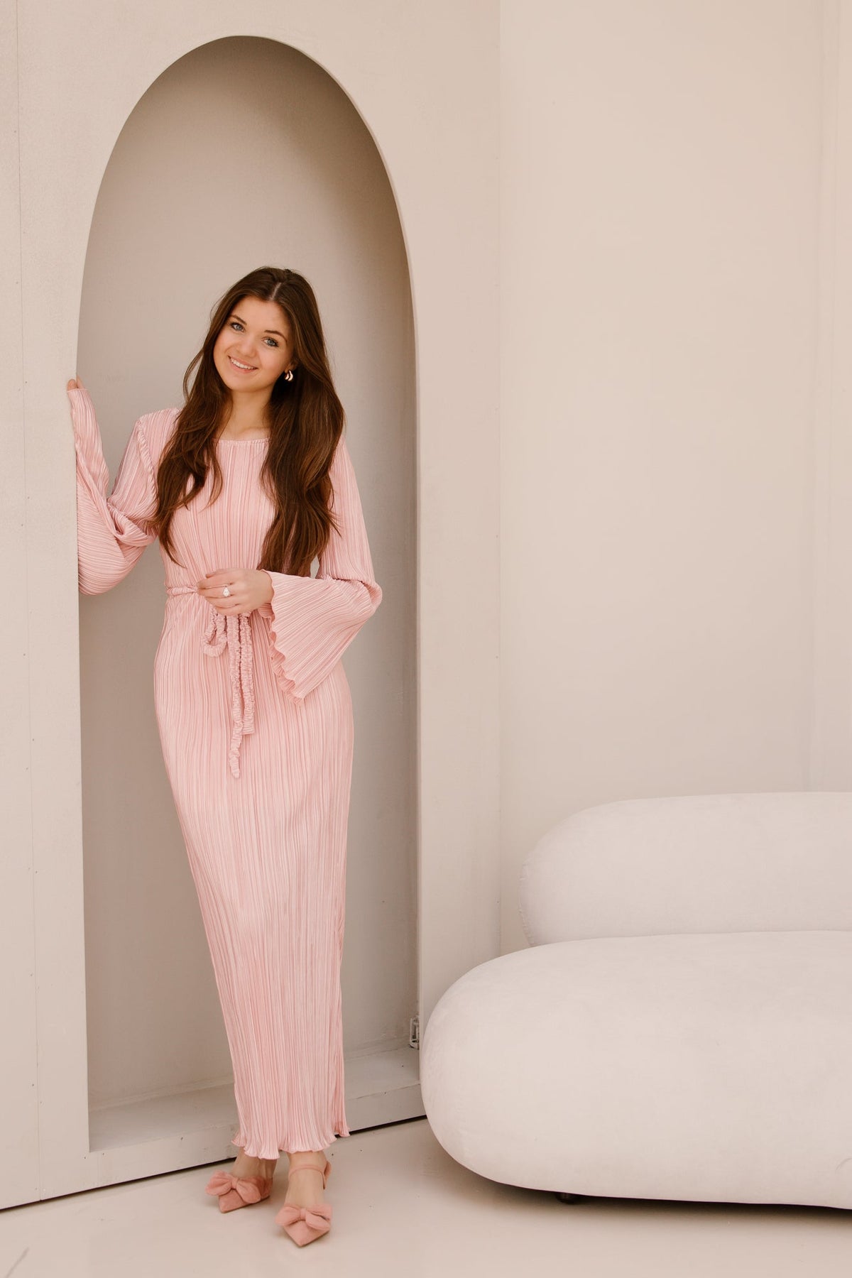 Plisse dress pink - Bij Keesje - Bij Keesje