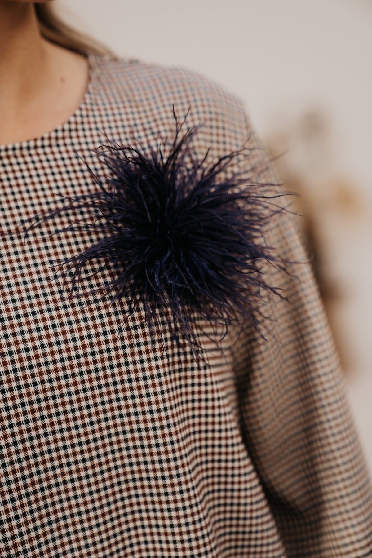 Plum Broche Darkblue - Bij Keesje - Bij Keesje - Broche