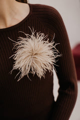 Plum Broche Zand - Bij Keesje - Bij Keesje - Broche
