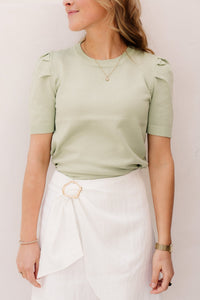 Pofmouw top green - Bij Keesje - Bij Keesje - Top