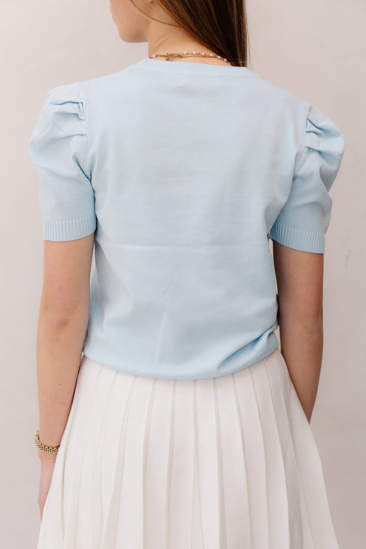 Pofmouw top lightblue - Bij Keesje - Bij Keesje - Top