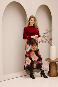Pofmouw top long sleeve bordeaux - Bij Keesje - Bij Keesje