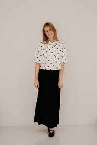 Polkadot Top Zwart - wit - Bij Keesje - Bij - Keesje - top