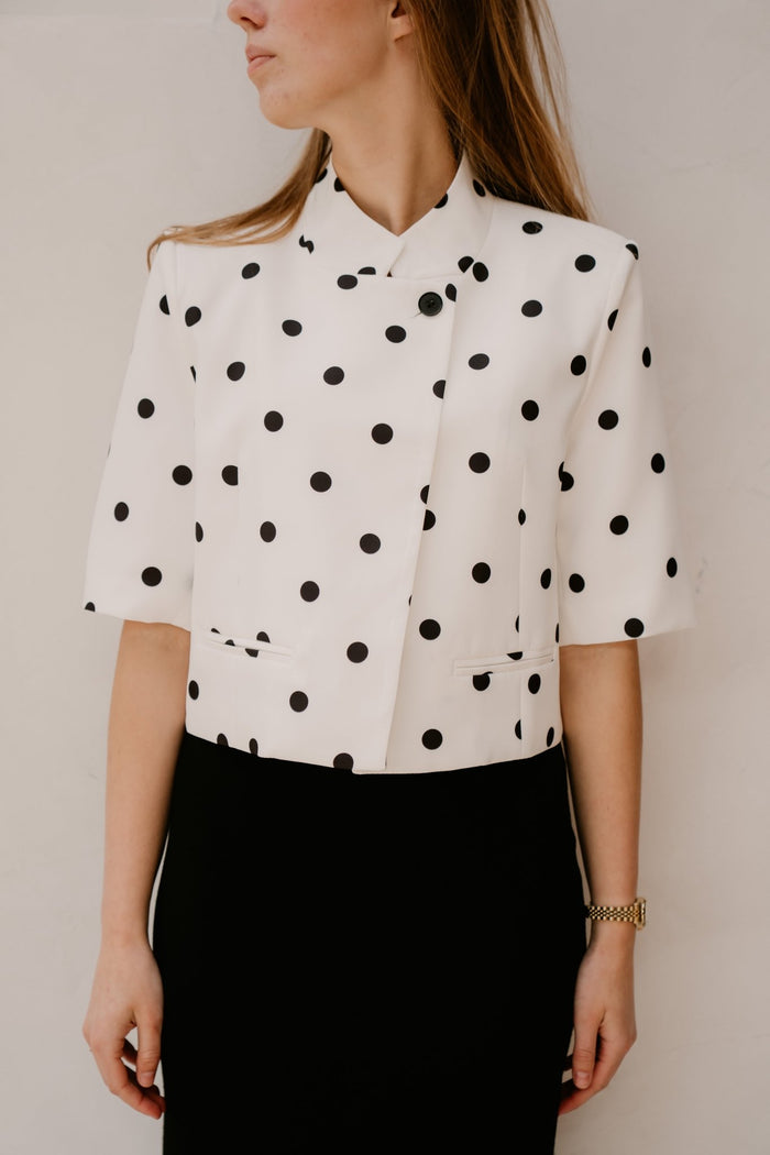 Polkadot Top Zwart - wit - Bij Keesje - Bij - Keesje - top