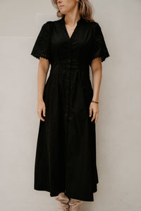 PoppyCC Emb Pleat Dress Black - Bij Keesje - Co'couture - jurk