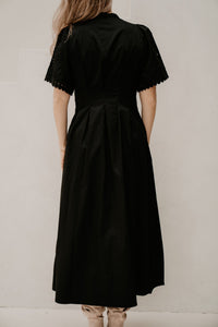 PoppyCC Emb Pleat Dress Black - Bij Keesje - Co'couture - jurk