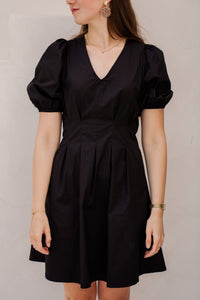 PoppyCC pleat crop dress black - Bij Keesje - Co'couture - Jurk