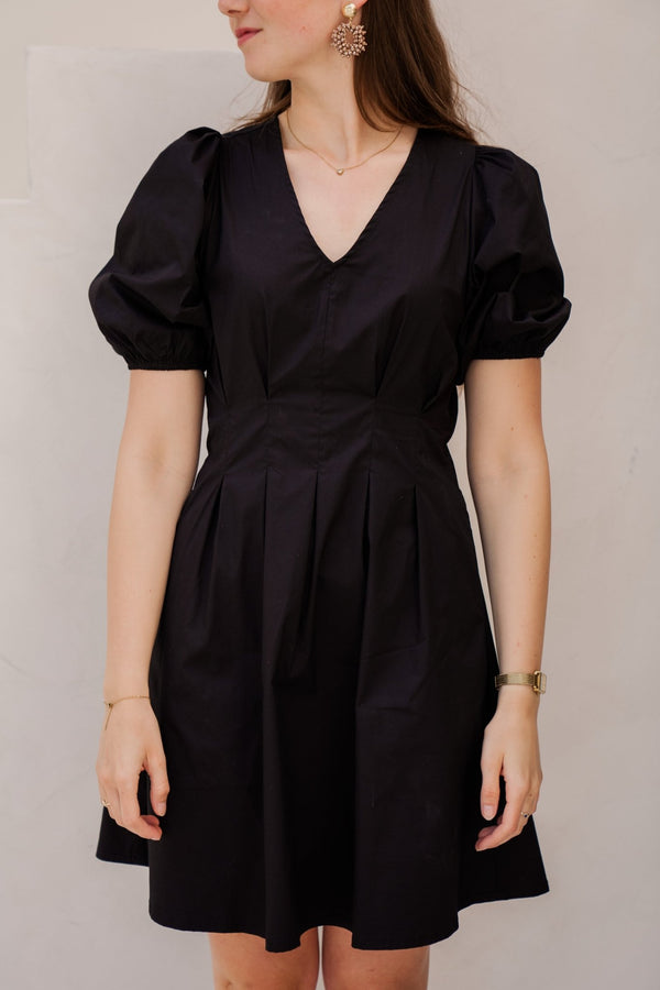 PoppyCC pleat crop dress black - Bij Keesje - Co'couture - Jurk